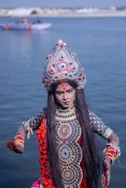 Varanasi, Uttar Pradesh, Hindistan: Varanasi 'de Harishchandra ghat' ta masaan holi 'nin kutlanması.