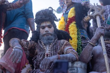 Varanasi, Uttar Pradesh, Hindistan: Varanasi 'de Harishchandra ghat' ta masaan holi 'nin kutlanması.