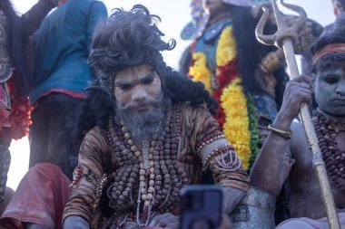 Varanasi, Uttar Pradesh, Hindistan: Varanasi 'de Harishchandra ghat' ta masaan holi 'nin kutlanması.