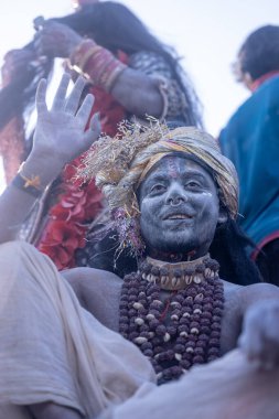 Varanasi, Uttar Pradesh, Hindistan: Varanasi 'de Harishchandra ghat' ta masaan holi 'nin kutlanması.