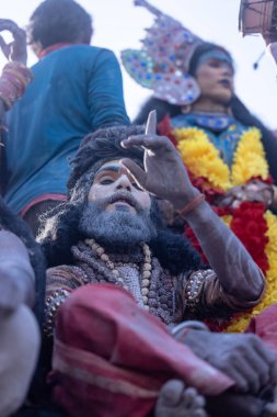 Varanasi, Uttar Pradesh, Hindistan: Varanasi 'de Harishchandra ghat' ta masaan holi 'nin kutlanması.