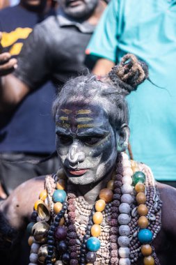 Varanasi, Uttar Pradesh, Hindistan: Varanasi 'de Harishchandra ghat' ta masaan holi 'nin kutlanması.