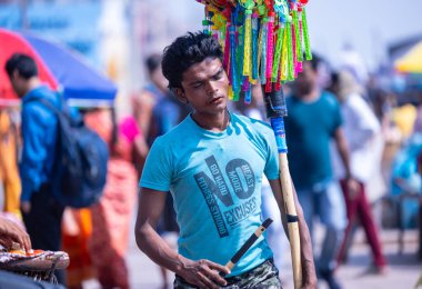 Varanasi, Uttar Pradesh, Hindistan: Varanasi 'de Harishchandra ghat' ta masaan holi 'nin kutlanması.