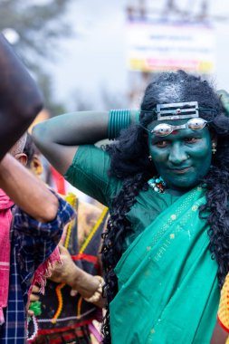 Kulashekharapatnam, Tamilnadu, Hindistan - 11 Ekim 2024: Kulasai Dasara Tarikat Festivali.