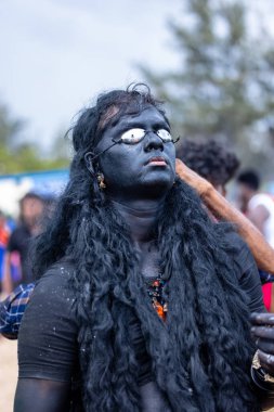 Kulashekharapatnam, Tamilnadu, Hindistan - 11 Ekim 2024: Kulasai Dasara Tarikat Festivali.