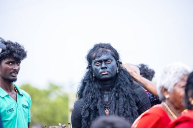 Kulashekharapatnam, Tamilnadu, Hindistan - 11 Ekim 2024: Kulasai Dasara Tarikat Festivali.