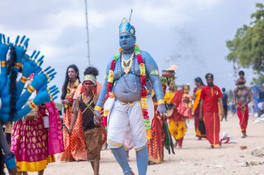 Kulashekharapatnam, Tamilnadu, Hindistan - 11 Ekim 2024: Kulasai Dasara Tarikat Festivali.