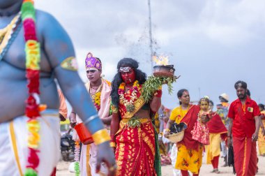 Kulashekharapatnam, Tamilnadu, Hindistan - 11 Ekim 2024: Kulasai Dasara Tarikat Festivali.