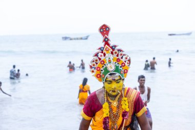 Kulashekharapatnam, Tamilnadu, Hindistan - 11 Ekim 2024: Kulasai Dasara Tarikat Festivali.