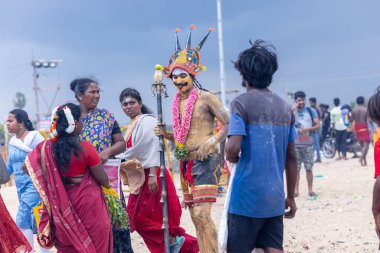 Kulashekharapatnam, Tamilnadu, Hindistan - 11 Ekim 2024: Kulasai Dasara Tarikat Festivali.