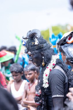 Kulashekharapatnam, Tamilnadu, Hindistan - 11 Ekim 2024: Kulasai Dasara Tarikat Festivali.