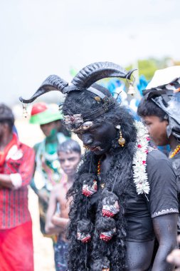 Kulashekharapatnam, Tamilnadu, Hindistan - 11 Ekim 2024: Kulasai Dasara Tarikat Festivali.