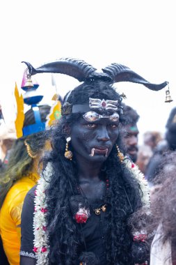 Kulashekharapatnam, Tamilnadu, Hindistan - 11 Ekim 2024: Kulasai Dasara Tarikat Festivali.