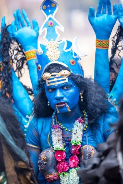 Kulashekharapatnam, Tamilnadu, Hindistan - 11 Ekim 2024: Kulasai Dasara Tarikat Festivali.