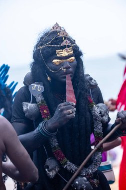 Kulashekharapatnam, Tamilnadu, Hindistan - 11 Ekim 2024: Kulasai Dasara Tarikat Festivali.