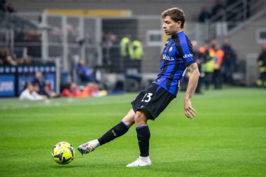 Milan, İtalya. 19/03/2023. İtalyan SerieA Futbol Şampiyonası. Inter VS Juventus 0-1. Nicolo Barella, Inter..
