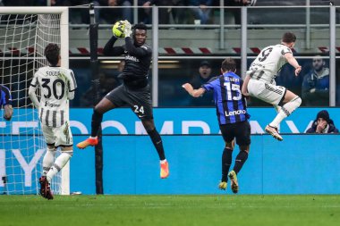 Milan, İtalya. 19/03/2023. İtalyan SerieA Futbol Şampiyonası. Inter VS Juventus 0-1. Andre Onana, kaleci Inter..