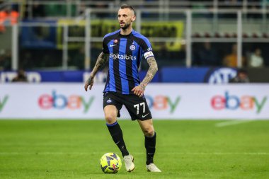 Milan, İtalya. 19/03/2023. İtalyan SerieA Futbol Şampiyonası. Inter VS Juventus 0-1. Marcelo Brozovic, İnter.