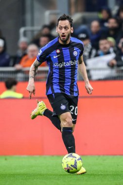 Milan, İtalya. 19/03/2023. İtalyan SerieA Futbol Şampiyonası. Inter VS Juventus 0-1. Hakan Calhanoğlu, İnter.