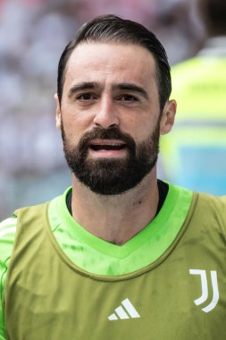 Torino, İtalya. 16 Eylül 2023. İtalyan Serisi A Futbol Şampiyonası 2023 / 24. Juventus Lazio 'ya karşı 3-1. Carlo Pinsoglio, kaleci Juventus..