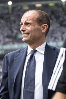 Torino, İtalya. 16 Eylül 2023. İtalyan Serisi A Futbol Şampiyonası 2023 / 24. Juventus Lazio 'ya karşı 3-1. Massimiliano Allegri, Koç Juventus
