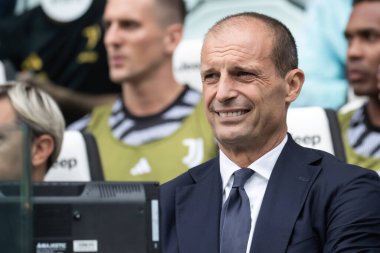 Torino, İtalya. 16 Eylül 2023. İtalyan Serisi A Futbol Şampiyonası 2023 / 24. Juventus Lazio 'ya karşı 3-1. Massimiliano Allegri, Koç Juventus