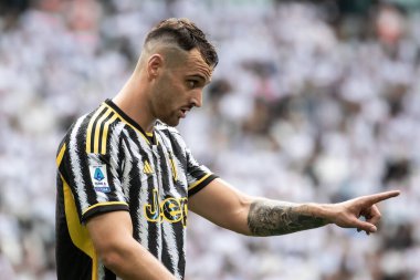 Torino, İtalya. 16 Eylül 2023. İtalyan Serisi A Futbol Şampiyonası 2023 / 24. Juventus Lazio 'ya karşı 3-1. Federico Gatti, Juventus.