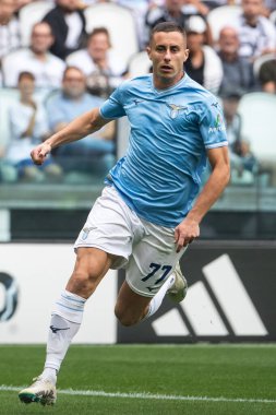Torino, İtalya. 16 Eylül 2023. İtalyan Serisi A Futbol Şampiyonası 2023 / 24. Juventus Lazio 'ya karşı 3-1. Adam Marusiç, Lazio.