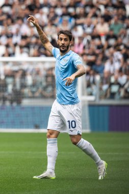 Torino, İtalya. 16 Eylül 2023. İtalyan Serisi A Futbol Şampiyonası 2023 / 24. Juventus Lazio 'ya karşı 3-1. Luis Alberto, Lazio..