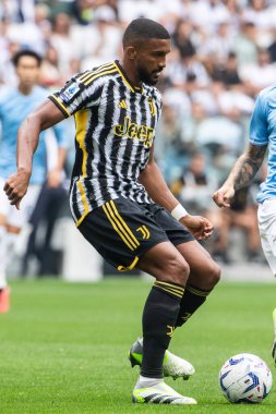 Torino, İtalya. 16 Eylül 2023. İtalyan Serisi A Futbol Şampiyonası 2023 / 24. Juventus Lazio 'ya karşı 3-1. Bremer, Juventus.