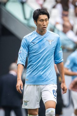 Torino, İtalya. 16 Eylül 2023. İtalyan Serisi A Futbol Şampiyonası 2023 / 24. Juventus Lazio 'ya karşı 3-1. Daichi Kamada, Lazio,