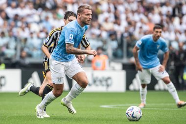 Torino, İtalya. 16 Eylül 2023. İtalyan Serisi A Futbol Şampiyonası 2023 / 24. Juventus Lazio 'ya karşı 3-1. Ciro Hareketsiz, Lazio.