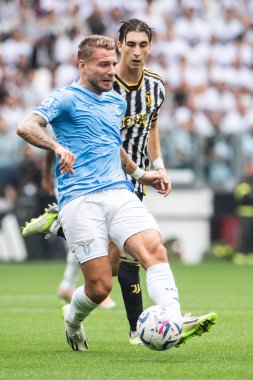 Torino, İtalya. 16 Eylül 2023. İtalyan Serisi A Futbol Şampiyonası 2023 / 24. Juventus Lazio 'ya karşı 3-1. Ciro Hareketsiz, Lazio.