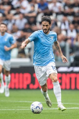 Torino, İtalya. 16 Eylül 2023. İtalyan Serisi A Futbol Şampiyonası 2023 / 24. Juventus Lazio 'ya karşı 3-1. Luis Alberto, Lazio, hayal kırıklığına uğradı..