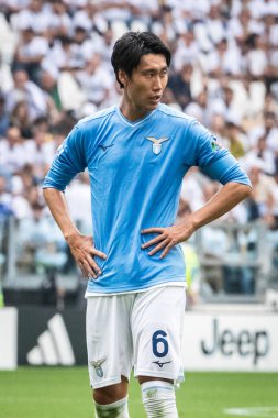 Torino, İtalya. 16 Eylül 2023. İtalyan Serisi A Futbol Şampiyonası 2023 / 24. Juventus Lazio 'ya karşı 3-1. Daichi Kamada, Lazio,