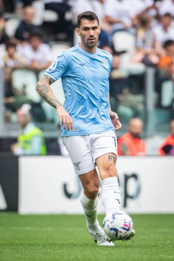 Torino, İtalya. 16 Eylül 2023. İtalyan Serisi A Futbol Şampiyonası 2023 / 24. Juventus Lazio 'ya karşı 3-1. Alessio Romagnoli, Lazio.