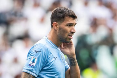 Torino, İtalya. 16 Eylül 2023. İtalyan Serisi A Futbol Şampiyonası 2023 / 24. Juventus Lazio 'ya karşı 3-1. Alessio Romagnoli, Lazio.