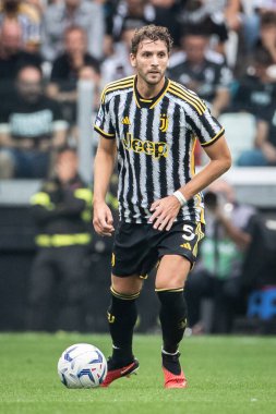 Torino, İtalya. 16 Eylül 2023. İtalyan Serisi A Futbol Şampiyonası 2023 / 24. Juventus Lazio 'ya karşı 3-1. Manuel Locatelli, Juventus.