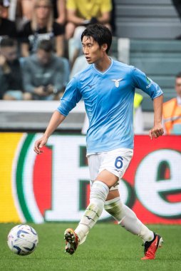 Torino, İtalya. 16 Eylül 2023. İtalyan Serisi A Futbol Şampiyonası 2023 / 24. Juventus Lazio 'ya karşı 3-1. Daichi Kamada, Lazio,