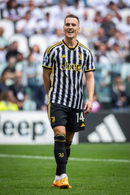 Torino, İtalya. 16 Eylül 2023. İtalyan Serisi A Futbol Şampiyonası 2023 / 24. Juventus Lazio 'ya karşı 3-1. Arkadiusz Milik, Juventus.