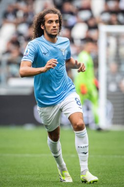 Torino, İtalya. 16 Eylül 2023. İtalyan Serisi A Futbol Şampiyonası 2023 / 24. Juventus Lazio 'ya karşı 3-1. Matteo Guendouzi Ollie, Lazio.