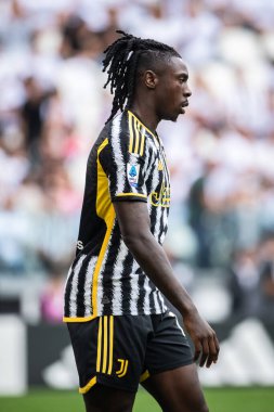 Torino, İtalya. 16 Eylül 2023. İtalyan Serisi A Futbol Şampiyonası 2023 / 24. Juventus Lazio 'ya karşı 3-1. Moise Kean, Juventus.