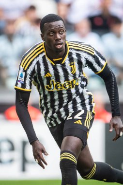 Torino, İtalya. 16 Eylül 2023. İtalyan Serisi A Futbol Şampiyonası 2023 / 24. Juventus Lazio 'ya karşı 3-1. Timothy Weah, Juventus.