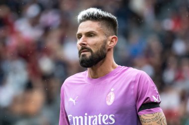 Milan, İtalya. 23 Eylül 2023. İtalyan Serisi A futbol şampiyonası. AC Milan Hellas Verona 'ya karşı 1-0. Olivier Giroud, Milan.