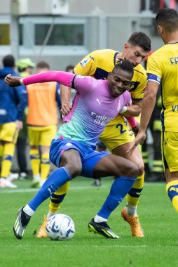 Milan, İtalya. 23 Eylül 2023. İtalyan Serisi A futbol şampiyonası. AC Milan Hellas Verona 'ya karşı 1-0. Rafael Leao, Milan.