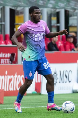 Milan, İtalya. 23 Eylül 2023. İtalyan Serisi A futbol şampiyonası. AC Milan Hellas Verona 'ya karşı 1-0. Yunus Miusah, Milan.