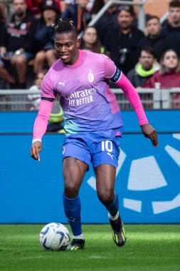 Milan, İtalya. 23 Eylül 2023. İtalyan Serisi A futbol şampiyonası. AC Milan Hellas Verona 'ya karşı 1-0. Rafael Leao, Milan.