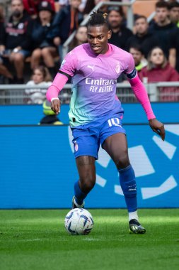 Milan, İtalya. 23 Eylül 2023. İtalyan Serisi A futbol şampiyonası. AC Milan Hellas Verona 'ya karşı 1-0. Rafael Leao, Milan.
