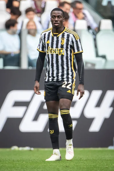 Torino, İtalya. 16 Eylül 2023. İtalyan Serisi A Futbol Şampiyonası 2023 / 24. Juventus Lazio 'ya karşı 3-1. Timothy Weah, Juventus.