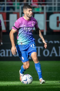 Milan, İtalya. 23 Eylül 2023. İtalyan Serisi A futbol şampiyonası. AC Milan Hellas Verona 'ya karşı 1-0. Christian Pulisiç, Milan.
